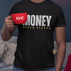 Money Never Sleeps T-Shirt Herr