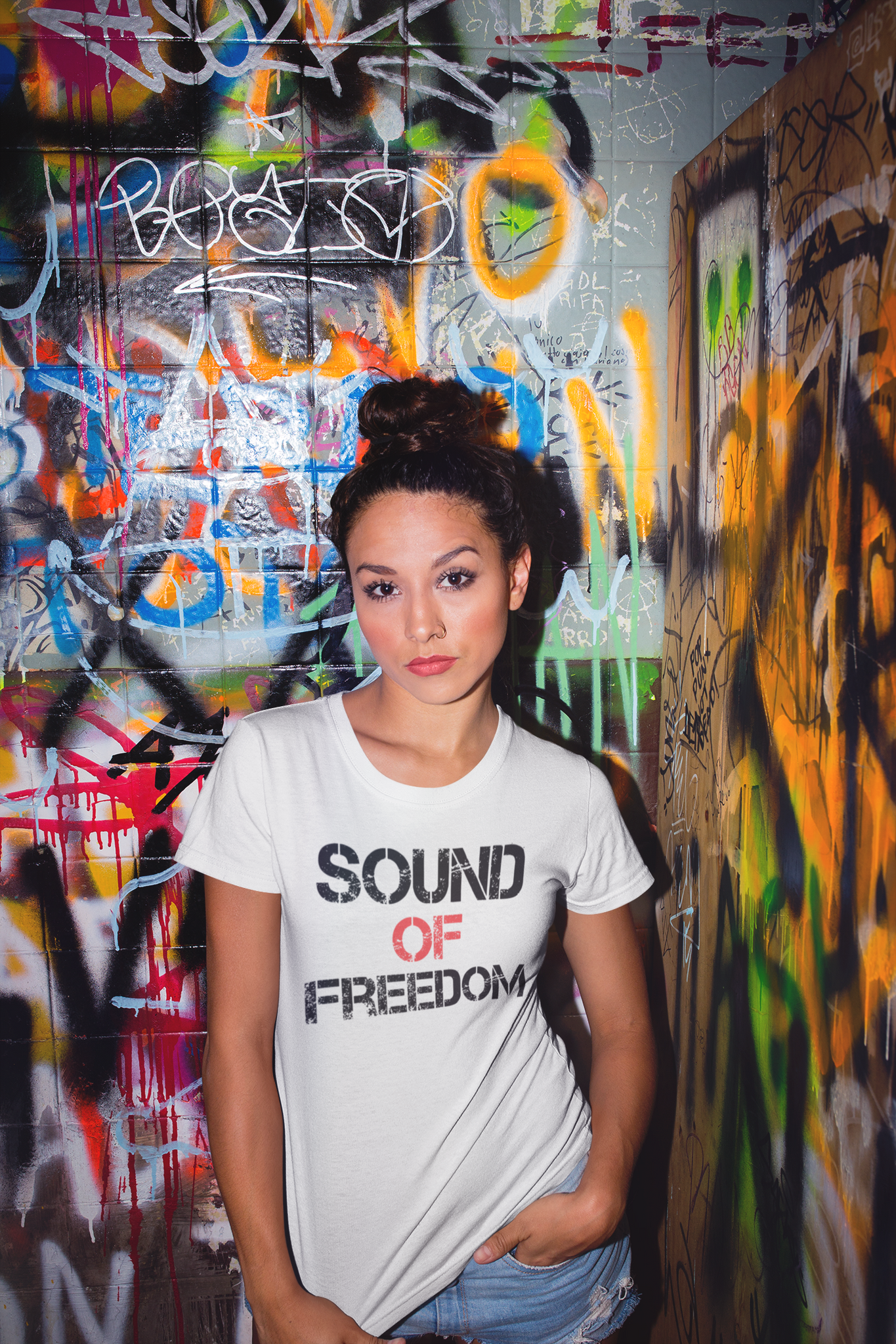 T-Shirt Women with print Sound Of Freedom.Inspired by the movie with the same name. #EndChildTrafficking