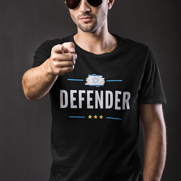 Defender Israel T-Shirt Herr