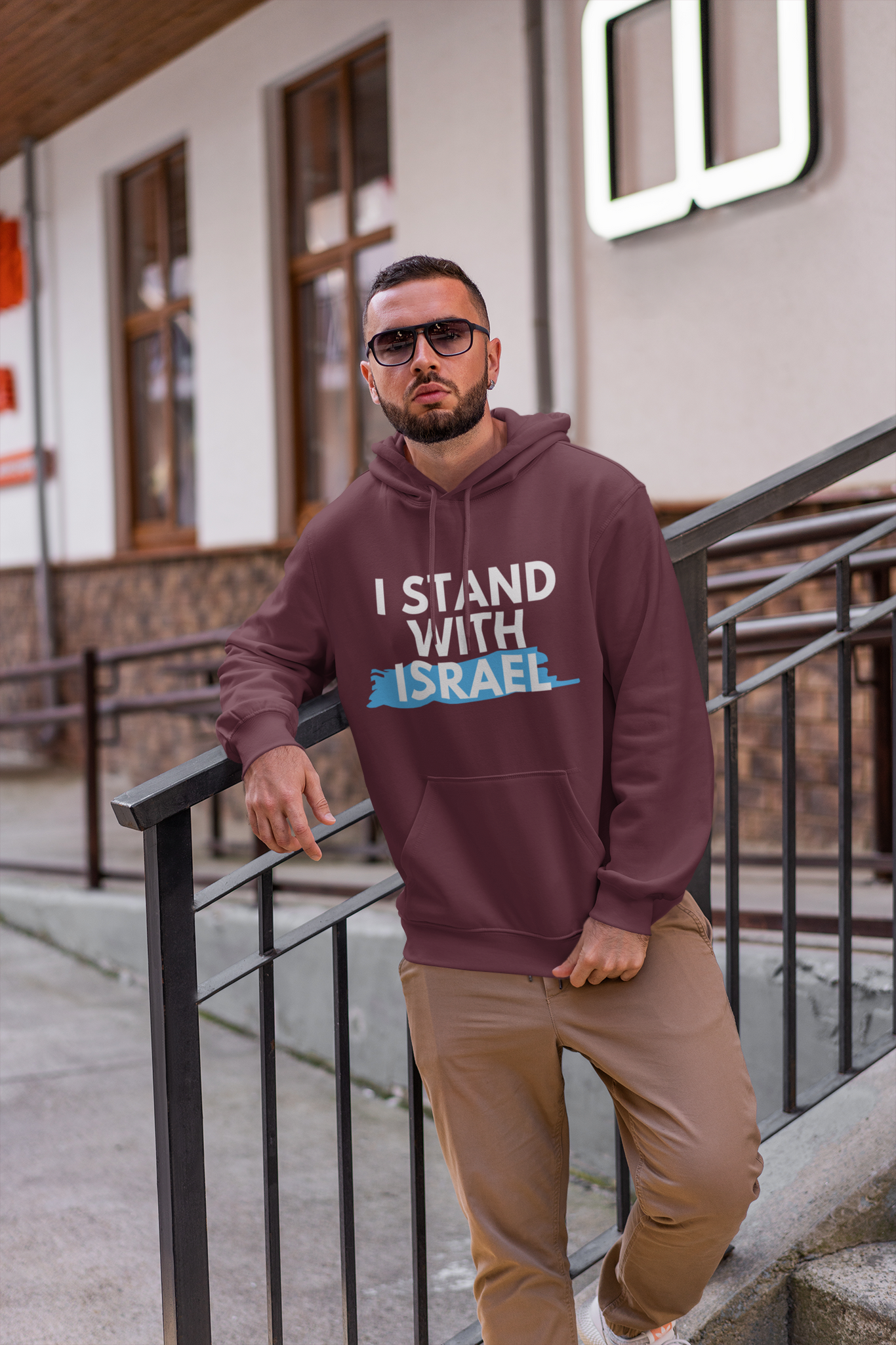 I Stand With Israel Hoodie Herr