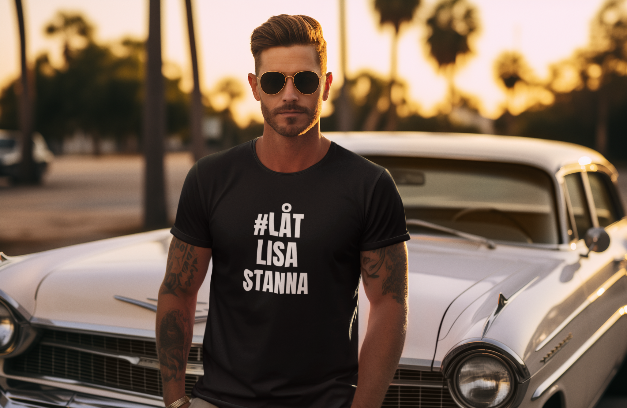 Låt Lisa Stanna i Sverige T-Shirt Men/herr. #Låt Lisa Stanna