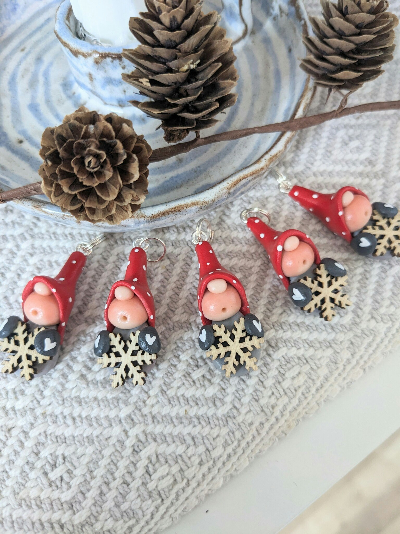 Hänge till halsband: Nisse med snöflinga