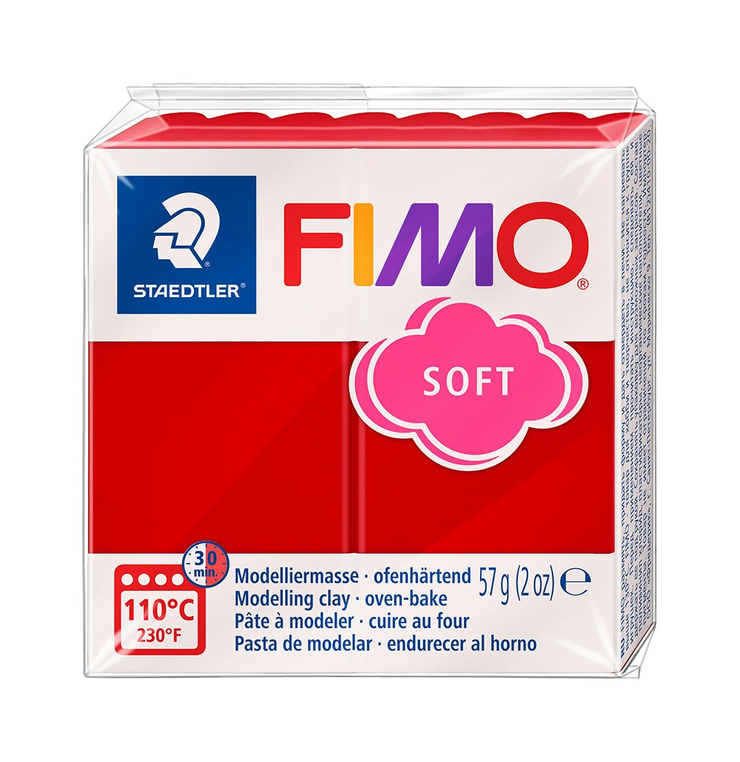 Fimo soft 57g (christmas red 2P)
