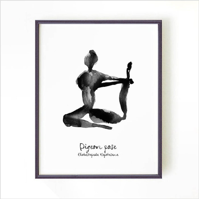 Yoga Print - Pigeon Pose