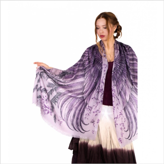 Sjal med vingar från Shovava - Purple