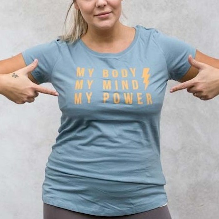 T-shirt "My body, My mind, My power" Petrol - Yogia