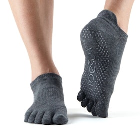 Yogastrumpor Fulltoe Low Rise Grip Charcoal grey - ToeSox