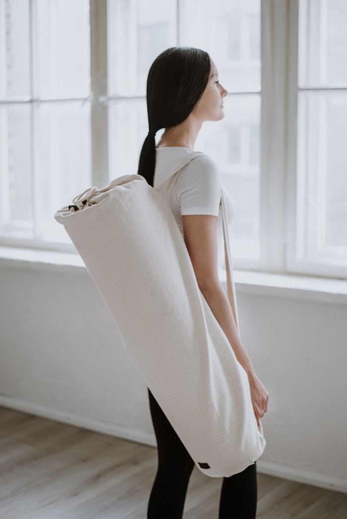 Presentkort yogamatta i Ull - Äkta 100% merinoull med väska