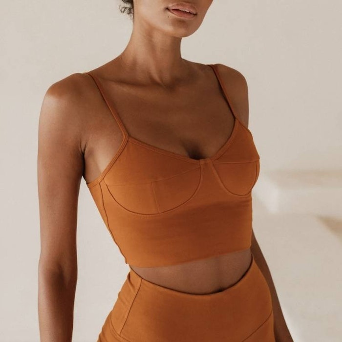 Yoga-BH Ylva Bamboo Bralette Burned Orange - Studio K