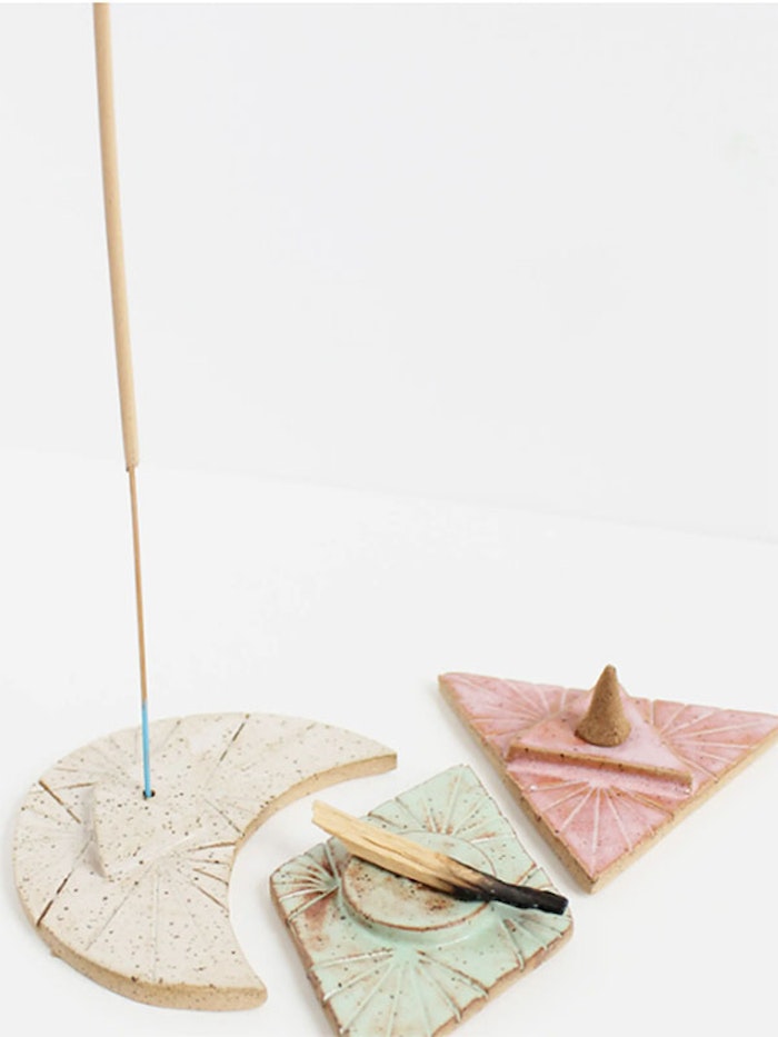 Rökelsehållare Keramik Skye blue Triangle - Janelle Gramling