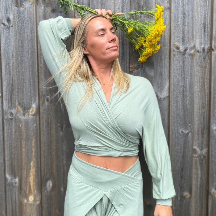Yoga Wrap top Seashell - Mad Peach