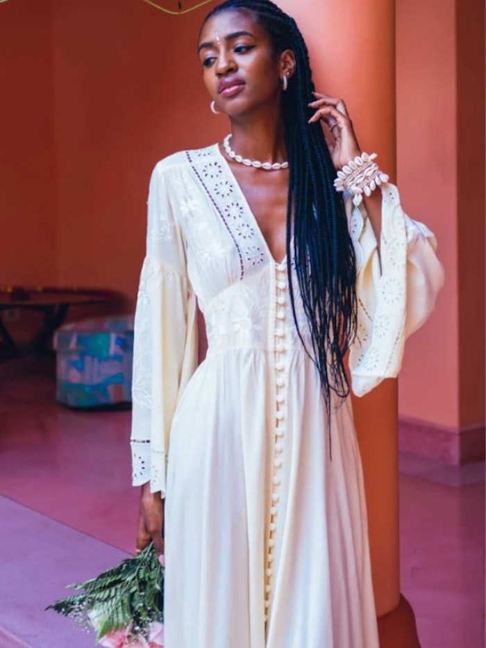 2:A SORTERING Klänning stl S/M Pure bliss gown Cream - Zaimara