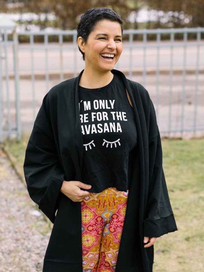 2:A SORTERING Linne stl XL Tank Top "I´m only here for the Savasana" Black - Soul Factory