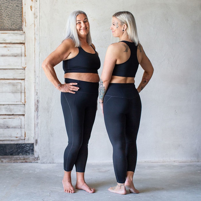 2:SORTERING Yoga leggings stl. XS High rise 7/8 Plum - Girlfriend Collective