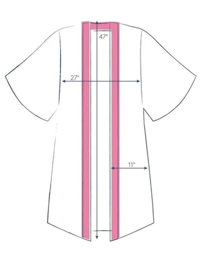 Kimono Botany Bliss Taupe long - Powder design