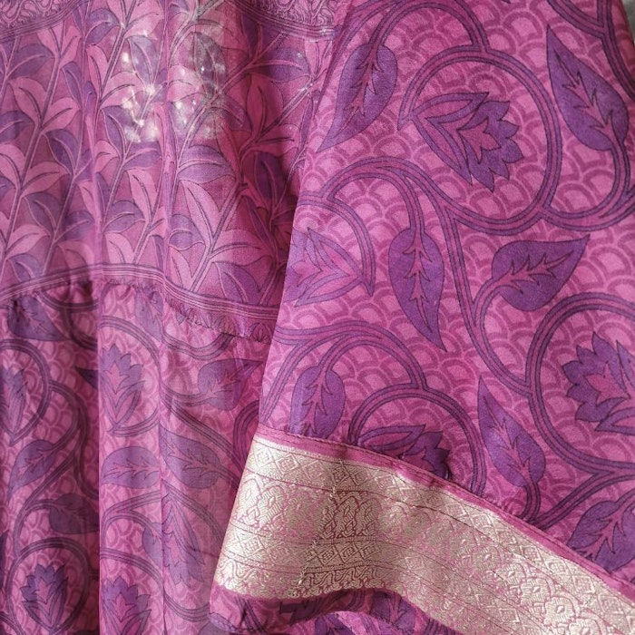 Kopia Kimono Uma återvunnen sari Nr 126