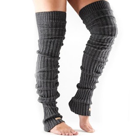 Benvärmare Thigh High Charcoal - ToeSox