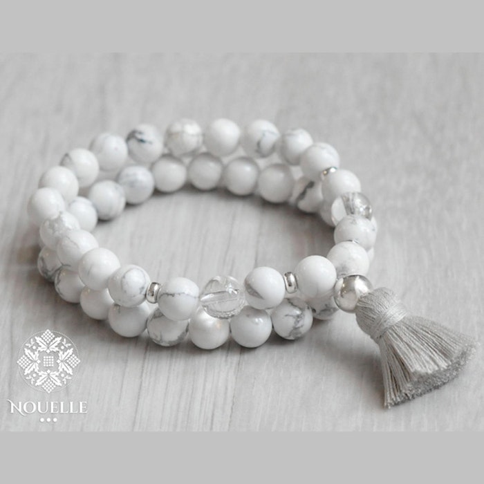 Stenarmband 2st Calm Mind Howlit - Nouelle