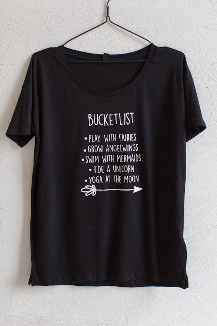 T-shirt "Bucketlist" Svart - Yogia