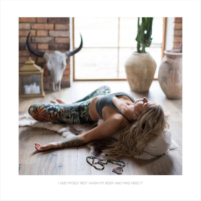 Yoga Print - I give myself rest