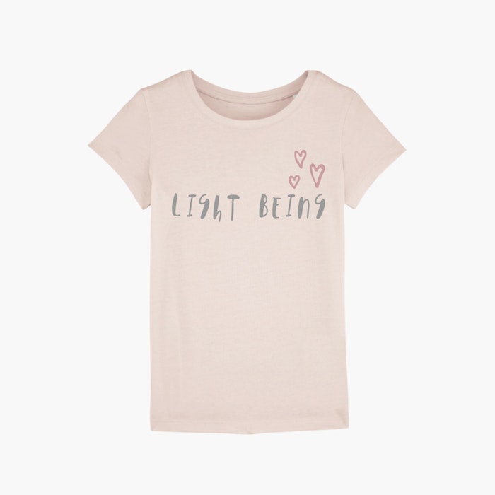 T-shirt barn "Light Being" Candy Pink - Mia of Sweden
