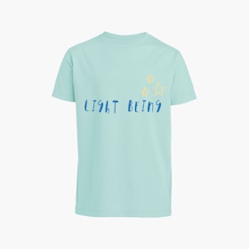 T-shirt barn "Light Being" Carribean Blue - Mia of Sweden