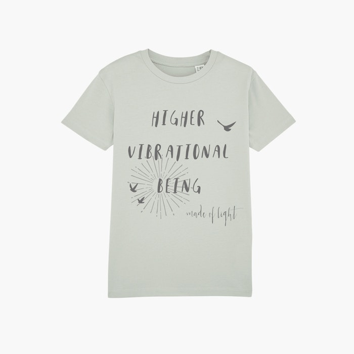 T-shirt barn "Higher Vibrational Being" Opaline - Mia of Sweden