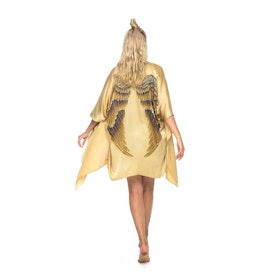 Luxe silk kimono short "Golden goddess" - Warriors of the divine