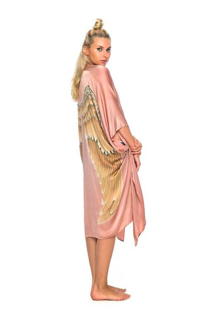 Luxe silk kimono long "Musk" - Warriors of the divine