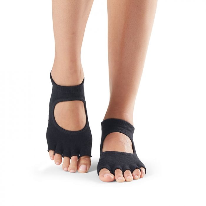 Yogastrumpor Halftoe Bellarina Grip Black - ToeSox