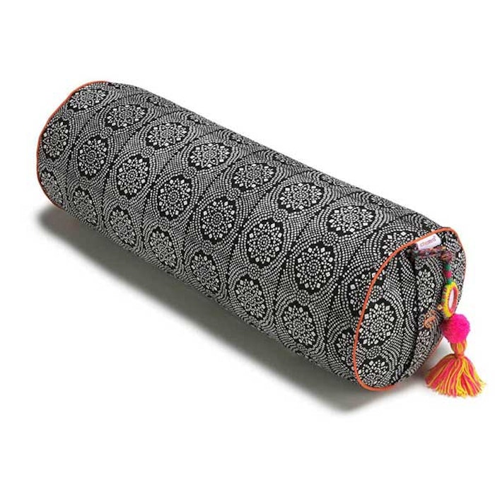 Yogabolster Rund "Black Bandhani" - Chattra