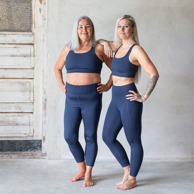 Yoga leggings High rise 7/8 Midnight  - Girlfriend Collective