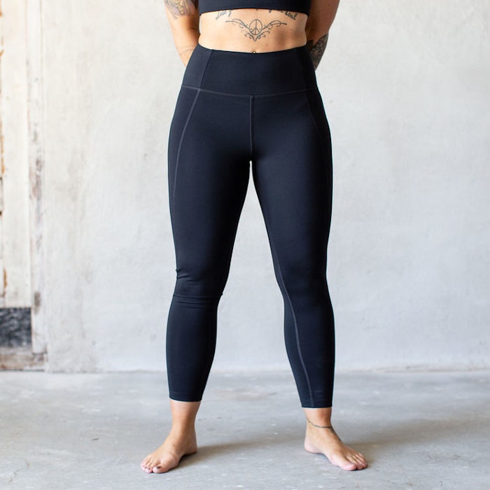 Yoga leggings High rise 7/8 Black - Girlfriend Collective