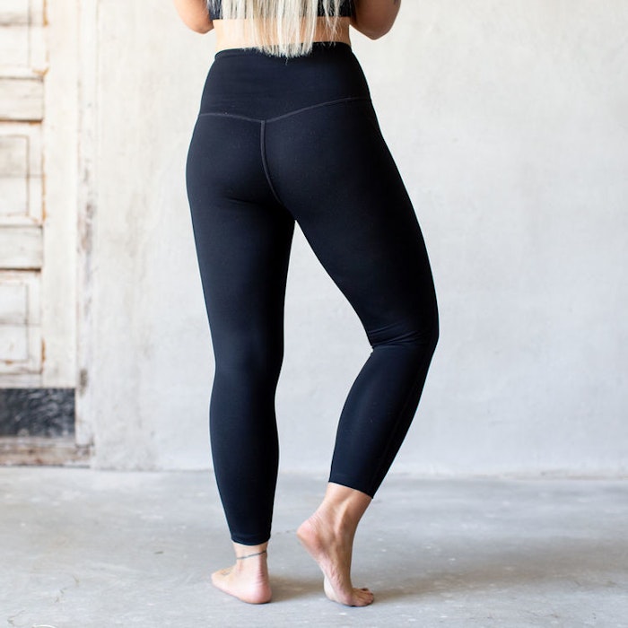 Yoga leggings High rise 7/8 Black - Girlfriend Collective