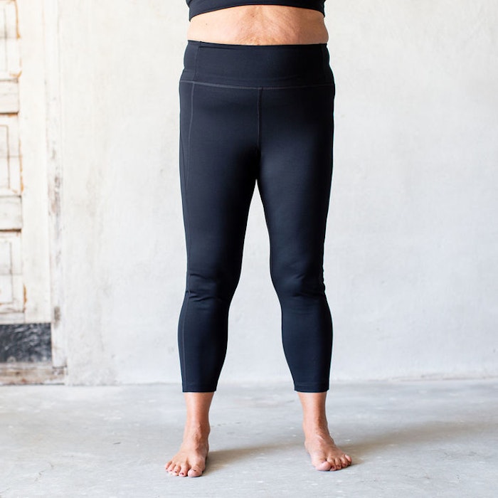 Yoga leggings High rise 7/8 Black - Girlfriend Collective