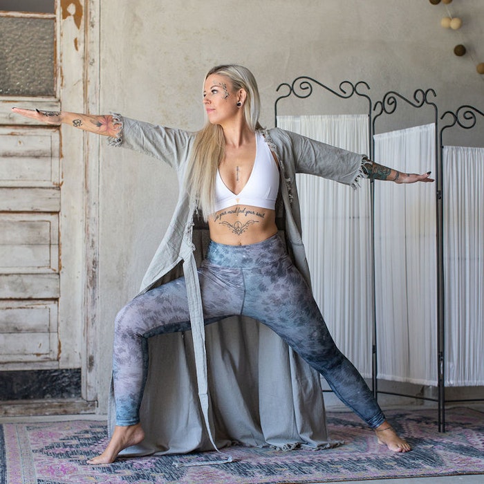 Yogaleggings Grey Leopard - Soul Factory