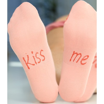 Strumpor/sneackersocks Kiss me - Love Ibiza
