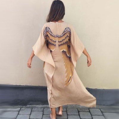 Everyday Kaftan top "Fawn caramel wings" long- Warriors of the divine