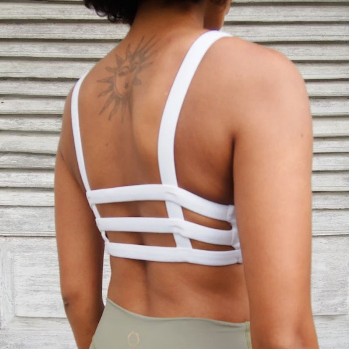 Yoga-BH Boxy Crop top White - Indigo Luna