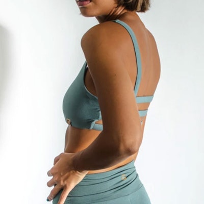 Yoga-BH Boxy Crop top Sage - Indigo Luna