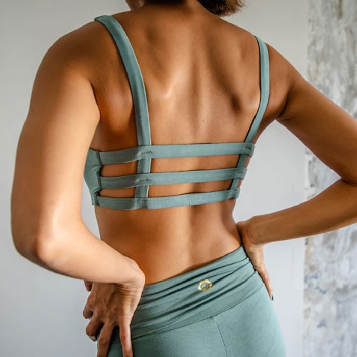 Yoga-BH Boxy Crop top Sage - Indigo Luna