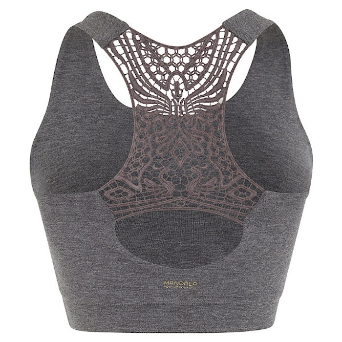 Sport-BH Yoga Crochet Grey - Mandala