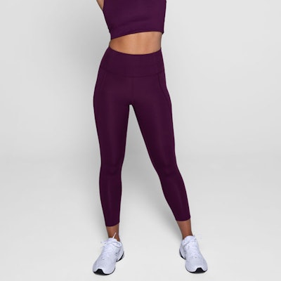 Yoga leggings Compressive High rise Long Plum  - Girlfriend Collective
