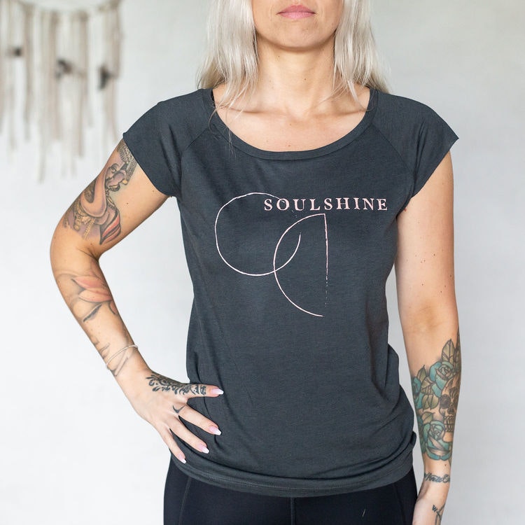 T-shirt "Soulshine" Antracitgrå - Yogia