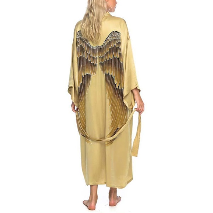 Silk angelwings Bathrobe "Golden Goddess" - Warriors of the divine