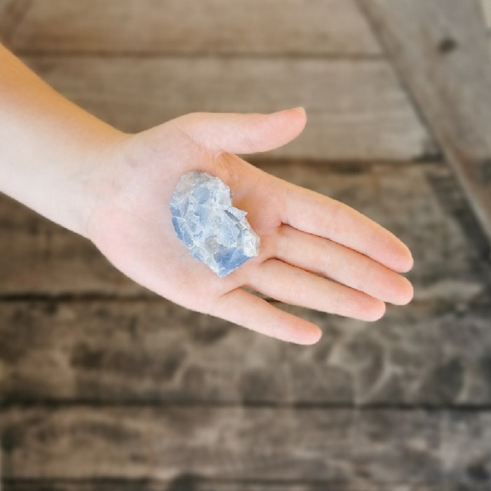 Kalcit kristall Blå Small