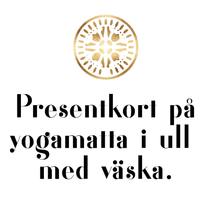 Presentkort yogamatta i Ull - Äkta 100% merinoull med väska