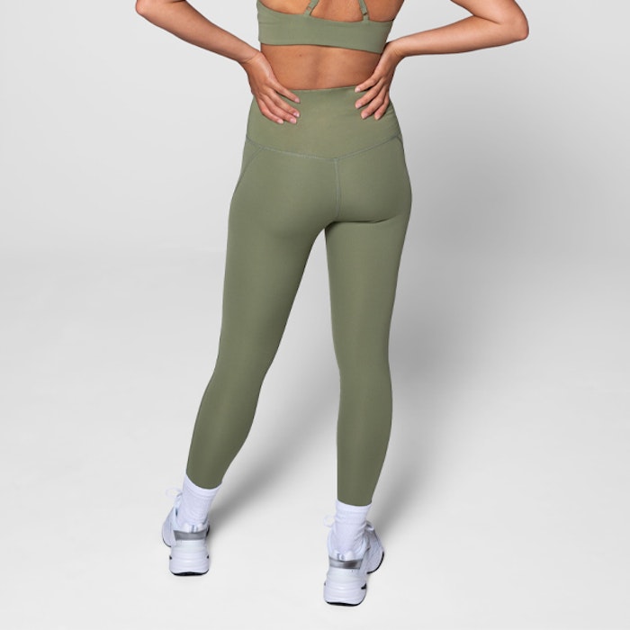 Yogaleggings High Rise Long Olive - Girlfriend Collective