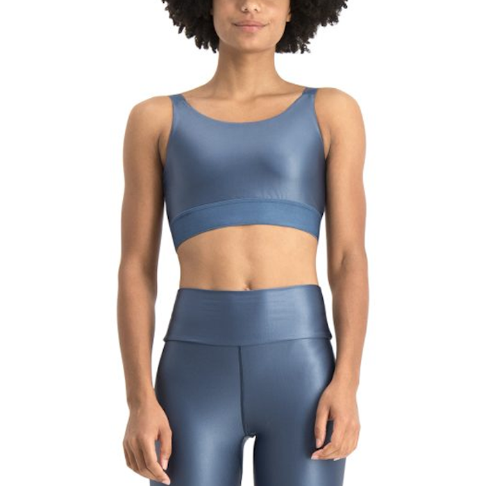 Sport-BH Shine Bra Petrol Blue - Run & Relax