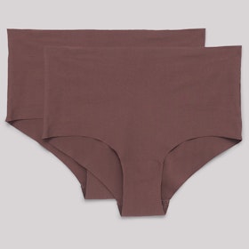 Trosor 2-pack Invisible Cheeky High-Rise Cocoa Brown/Taupe - Organic Basics
